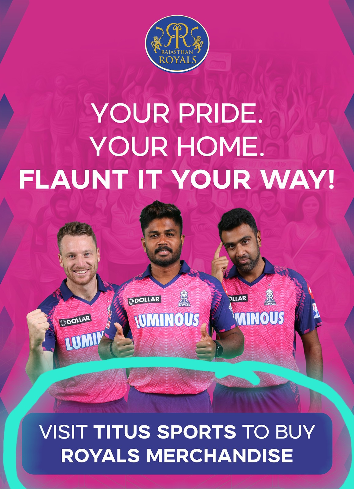 RAJASTHAN ROYALS OFFICIAL T SHIRT IPL